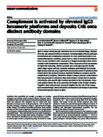 Complement is activated by elevated IgG3 hexameric platforms and deposits C4b onto distinct antibody domains