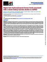 Higher beta-hydroxybutyrate ketone levels associated with a slower kidney function decline in ADPKD
