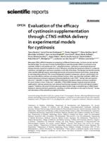 Evaluation of the efficacy of cystinosin supplementation through CTNS mRNA delivery in experimental models for cystinosis