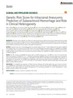 Genetic risk score for intracranial aneurysms
