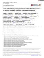 Time interval from primary melanoma to first distant recurrence in relation to patient outcomes in advanced melanoma