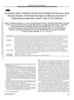 In patients with combined clavicle and multiple rib fractures, does fracture fixation of the clavicle improve clinical outcomes?