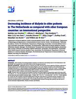 Decreasing incidence of dialysis in older patients in The Netherlands as compared with other European countries