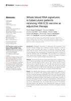 Whole blood RNA signatures in tuberculosis patients receiving H56:IC31 vaccine as adjunctive therapy