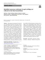 Identified senescence endotypes in aged cartilage are reflected in the blood metabolome