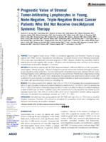 Prognostic value of stromal tumor-infiltrating lymphocytes in young, node-negative, triple-negative breast cancer patients who did not receive (neo)adjuvant systemic therapy