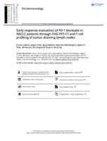 Early response evaluation of PD-1 blockade in NSCLC patients through FDG-PET-CT and T cell profiling of tumor-draining lymph nodes