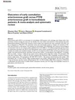 Outcomes of early cannulation arteriovenous graft versus PTFE arteriovenous graft in hemodialysis patients