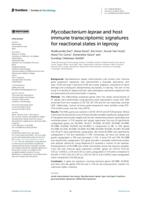 Mycobacterium leprae and host immune transcriptomic signatures for reactional states in leprosy