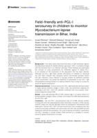 Field-friendly anti-PGL-I serosurvey in children to monitor Mycobacterium leprae transmission in Bihar, India