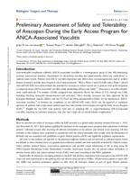Preliminary assessment of safety and tolerability of avacopan during the early access program for ANCA-associated vasculitis