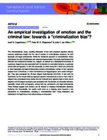 An empirical investigation of emotion and the criminal law