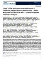 Sleep characteristics across the lifespan in 1.1 million people from the Netherlands, United Kingdom and United States
