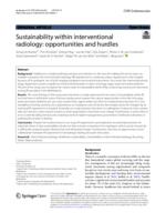 Sustainability within interventional radiology