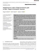 Radiofrequency safety of high permittivity pads in MRI-Impact of insulation material