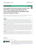 Interventions that may increase control at the end of life in persons with dementia