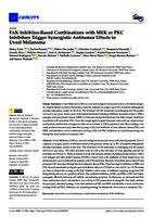 "FAK inhibitor-based combinations with MEK or PKC inhibitors trigger synergistic antitumor effects in uveal melanoma