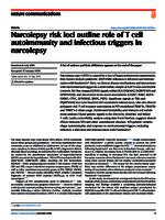 Narcolepsy risk loci outline role of T cell autoimmunity and infectious triggers in narcolepsy