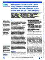 Management of extracranial carotid artery stenosis during endovascular treatment for acute ischaemic stroke