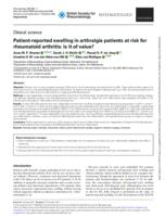 Patient-reported swelling in arthralgia patients at risk for rheumatoid arthritis