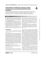 Clinical behavior and molecular landscape of stage I p53-abnormal low-grade endometrioid endometrial carcinomas