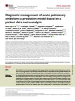 Diagnostic management of acute pulmonary embolism