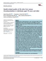 Health-related quality of life after first venous thromboembolism in individuals aged 70 years and older