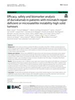 Efficacy, safety and biomarker analysis of durvalumab in patients with mismatch-repair deficient or microsatellite instability-high solid tumours