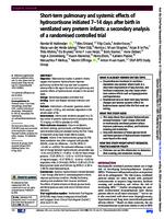 Short-term pulmonary and systemic effects of hydrocortisone initiated 7-14 days after birth in ventilated very preterm infants