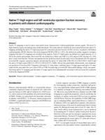 Native T1 high region and left ventricular ejection fraction recovery in patients with dilated cardiomyopathy