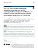 Endoscopic ultrasonography-guided gastroenterostomy versus surgical gastrojejunostomy for palliation of malignant gastric outlet obstruction (ENDURO)