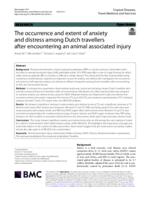 The occurrence and extent of anxiety and distress among Dutch travellers after encountering an animal associated injury