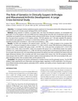 The role of genetics in clinically suspect arthralgia and rheumatoid arthritis development