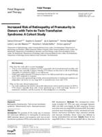 Increased risk of retinopathy of prematurity in donors with twin-to-twin transfusion syndrome