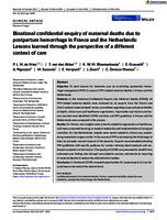 Binational confidential enquiry of maternal deaths due to postpartum hemorrhage in France and the Netherlands