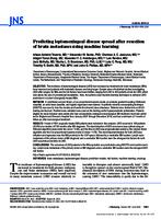 Predicting leptomeningeal disease spread after resection of brain metastases using machine learning