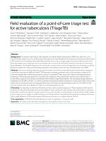 Field evaluation of a point-of-care triage test for active tuberculosis (TriageTB)