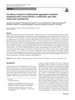 The efficacy of aspirin to inhibit platelet aggregation in patients hospitalised with a severe infection