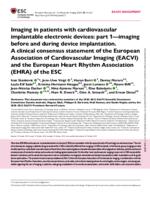 Imaging in patients with cardiovascular implantable electronic devices