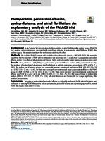 Postoperative pericardial effusion, pericardiotomy, and atrial fibrillation
