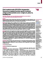 First-in-patient study of OTL78 for intraoperative fluorescence imaging of prostate-specific membrane antigen-positive prostate cancer