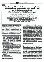 Video grading of pancreatic anastomoses during robotic pancreatoduodenectomy to assess both learning curve and the risk of pancreatic fistula