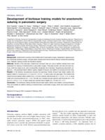 Development of biotissue training models for anastomotic suturing in pancreatic surgery