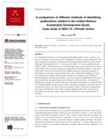 A comparison of different methods of identifying publications related to the United Nations Sustainable Development Goals