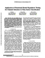 Application of functional kernel hypothesis testing for channel selection in time series classification