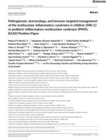 Pathogenesis, immunology, and immune-targeted management of the multisystem inflammatory syndrome in children (MIS-C) or pediatric inflammatory multisystem syndrome (PIMS)