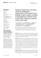 Research-based flow cytometry assays for pathogenic assessment in the human B-cell biology of gene variants revealed in the diagnosis of inborn errors of immunity