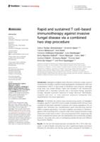 Rapid and sustained T cell-based immunotherapy against invasive fungal disease via a combined two step procedure