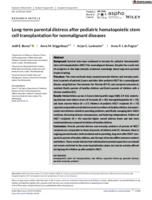 Long-term parental distress after pediatric hematopoietic stem cell transplantation for nonmalignant diseases