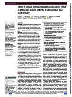 Effect of clinical chorioamnionitis on breathing effort in premature infants at birth